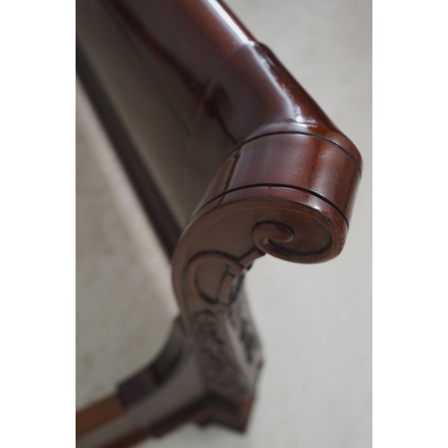 Hickory Chair Co Mahogany King Size Sleigh Bed For Sale - Image 13 of 15