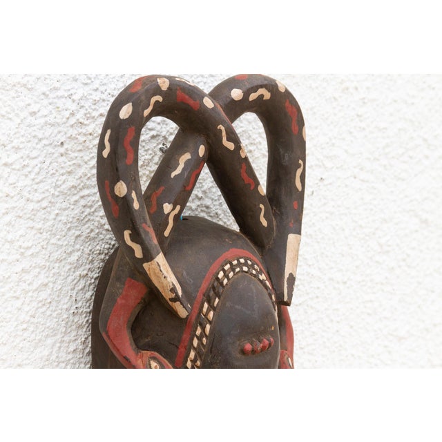 African Vintage African Mask, the Leopard Spirit For Sale - Image 3 of 8