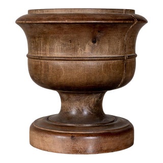 Antique Wooden Vase For Sale