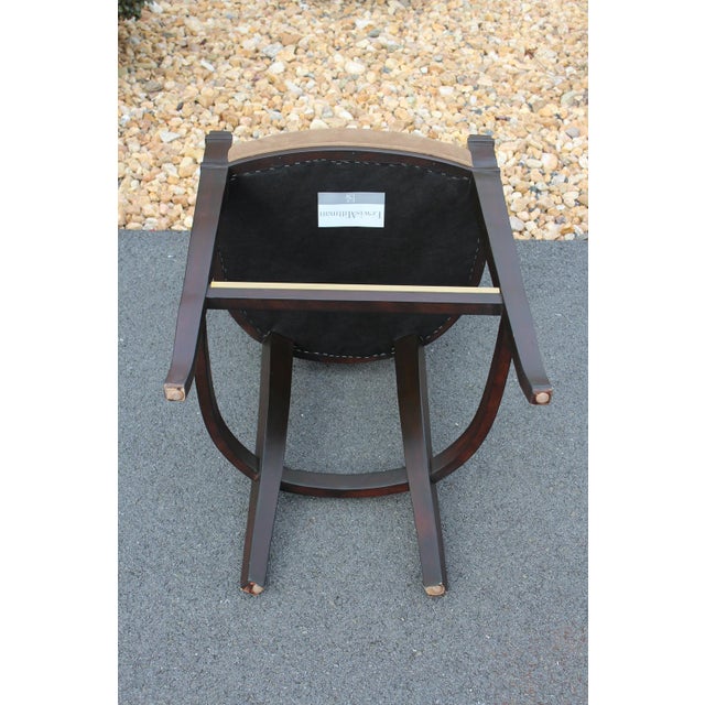 Lewis Mittman Mahogany Bar Stools—Set of 3 For Sale - Image 12 of 18