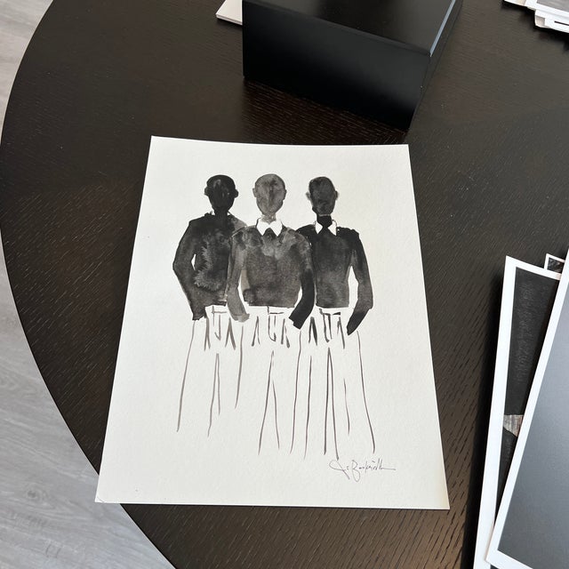 Paper Ink Wash Series by Jo Baskerville For Sale - Image 7 of 12