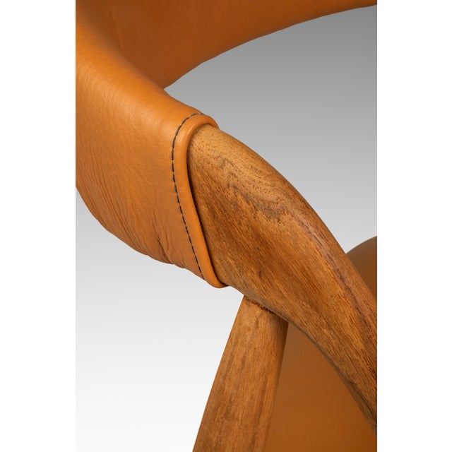 Set of Four (4) Mid-Century Danish Modern Model 31 Dining Chairs in Teak & Leather Attributed to Kai Kristiansen for Schou Andersen, Denmark, C. 1960s For Sale - Image 17 of 18