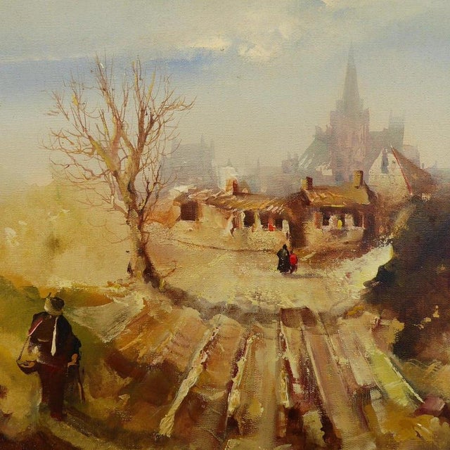 Jorge Aguilar-Agon, Landscape Composition, 1960, Oil Painting on Canvas, Framed For Sale - Image 6 of 17