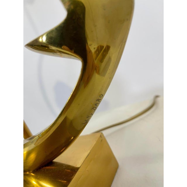 Table Lamps in Sculptural Brass and Amethyst by Willy Daro, 1970s, Set of 2 For Sale - Image 10 of 11