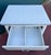 1940s Art Deco White Metal Utility Cabinet With Chrome Details For Sale - Image 13 of 17