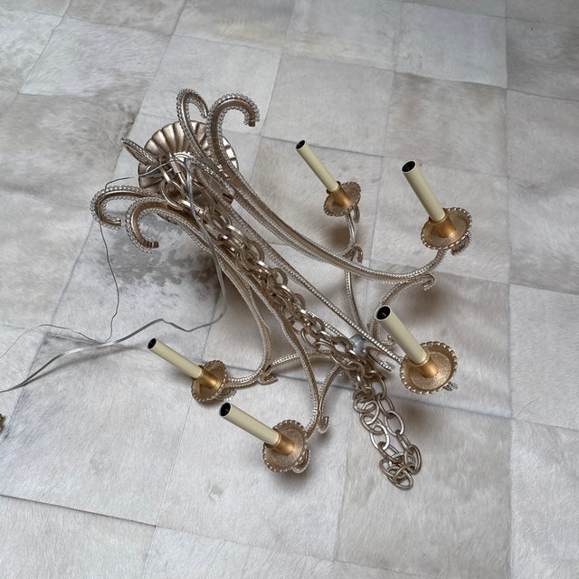 Burnished Silver Oslo Chandelier by Chapman & Myers for Visual Comfort For Sale - Image 9 of 12