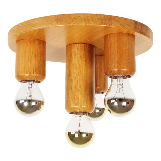 Vintage Japandi Style Ceiling Light, 1970s For Sale