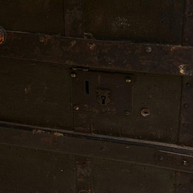Antique wooden trunk height: 74 width: 111 depth: 62 style: antique production period: before 1890 design period: before...