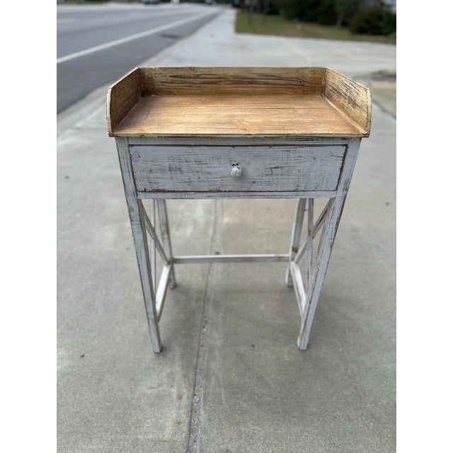 Cottage Chic Side Table For Sale - Image 4 of 5