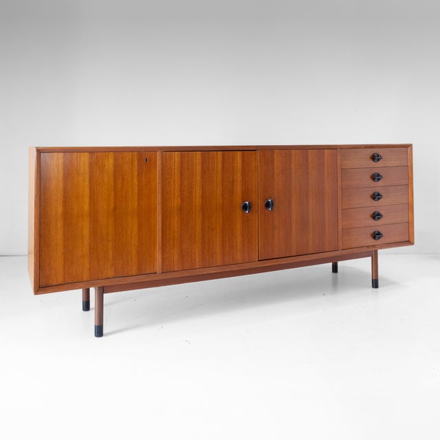 Brown Mid-Century Modern Teak Sideboard by George Coslin for Faram, Italy, 1960s For Sale - Image 8 of 17