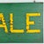 Vintage Green & Yellow "Sale" Wooden Sign For Sale - Image 4 of 7