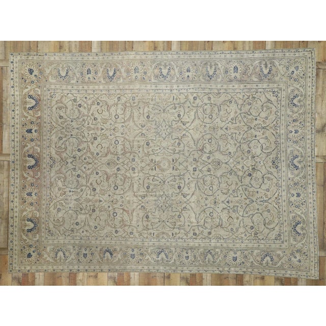 Textile Antique Persian Malayer Rug - 09'07 X 13'00 For Sale - Image 7 of 9
