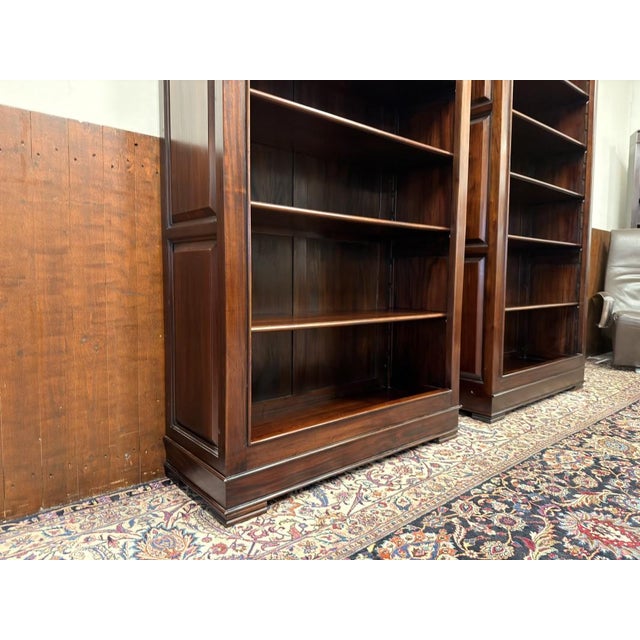 Brown English Open Bookcase in Teak For Sale - Image 8 of 13