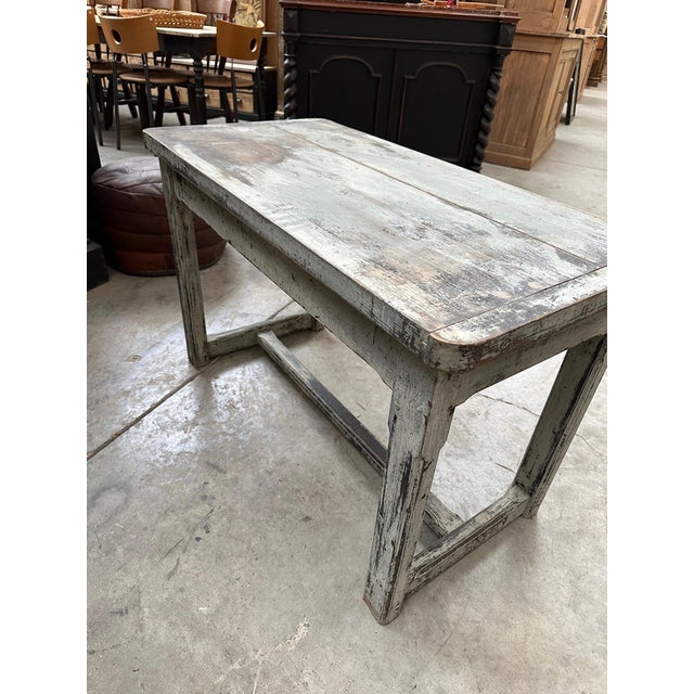 Wood Early 20th Century Distressed Console Table For Sale - Image 7 of 10
