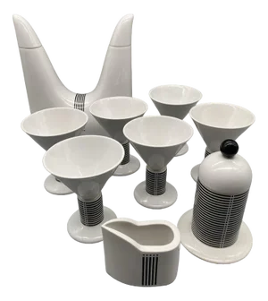 Vienna Collection Porcelain Service by Heide Warlamis, Set of 9