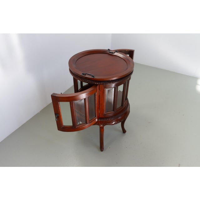 Small Round Bar Display Cabinet with Tray, 1980s For Sale - Image 6 of 18