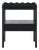 Darlyn Scalloped Rectangle Accent Table in Matte Black For Sale