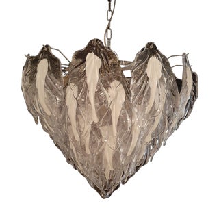 Vintage Chandelier with Murano Glass, 1980s For Sale