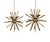 Mid-Century Modern Matthew Izzo Home Starburst Small Pine Wood & Antique Gold Wash Chandelier For Sale - Image 3 of 4
