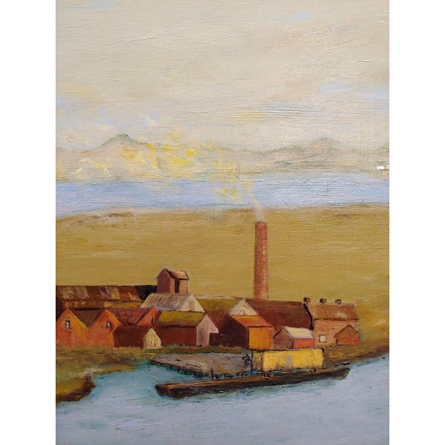 Harry Mayhew -Steamboats in Burlingame at the San Francisco Bay-Oil Painting For Sale In Los Angeles - Image 6 of 12