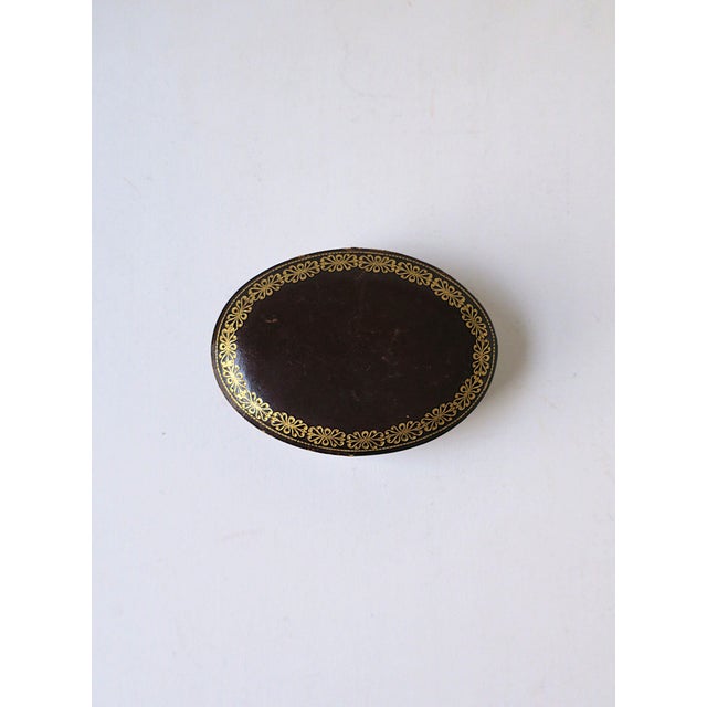 Brown Italian Leather Jewelry Box For Sale - Image 8 of 13