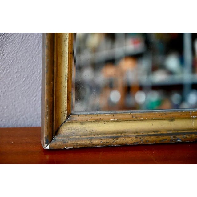 Boho Chic Antique Gilded Wood Mirror For Sale - Image 3 of 7