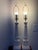 An impressinve and rare grand-scale pair of vintage Chinoiserie table lamps, stading at a commanding 34" tall. These Mid-...