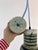 Hanging Lamp in Blue and Beige Ceramic by Per Engstrøm For Sale - Image 3 of 11