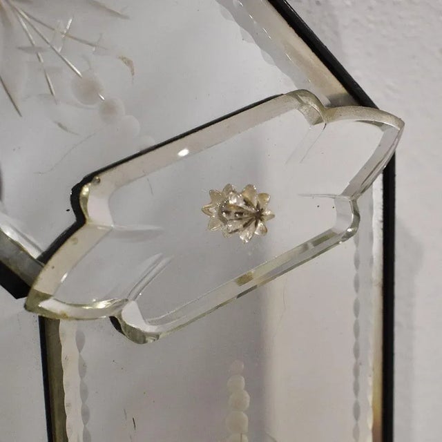 Antique Venetian Mirror with Glass Fram, 20th Century For Sale - Image 4 of 10