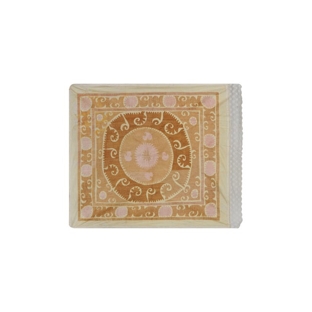 Mid-Century Modern Hand Embroidered Uzbek Suzani - Wall Decor For Sale - Image 3 of 15