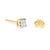 Haus of Brilliance 10k Yellow Gold Princess Diamond Quad Stud Earrings (1/4 cttw, J-K Color, I2-I3 Clarity) For Sale - Image 4 of 6