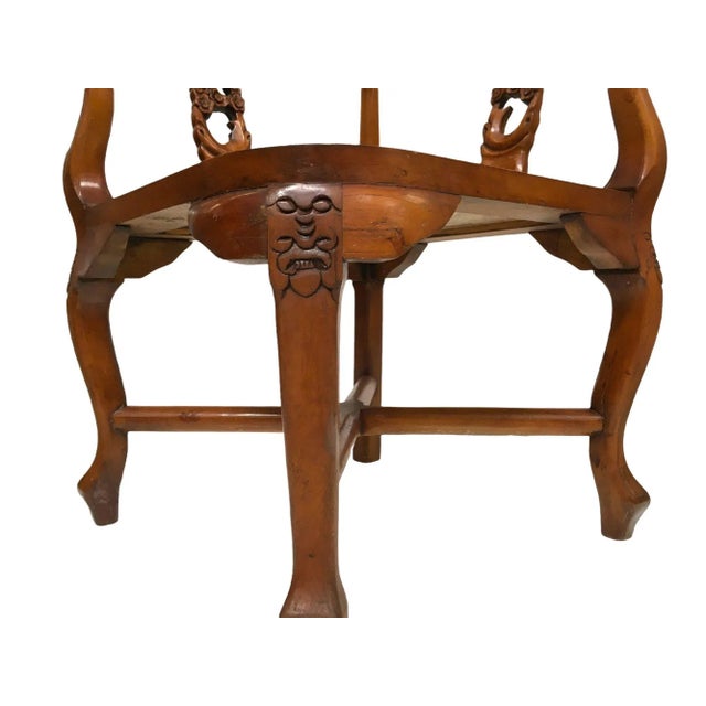 Rosewood Horseshoe Chair With Marble Seat by James Mont, Pair For Sale - Image 12 of 13