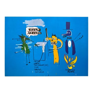 Jean Michel Basquiat Estate Offset Lithograph Pop Art Print " the Dingoes That Park Their Brains With Their Gum " 1988 For Sale