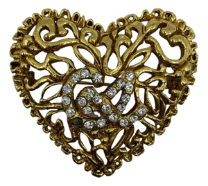 Christian Lacroix Heart Brooch