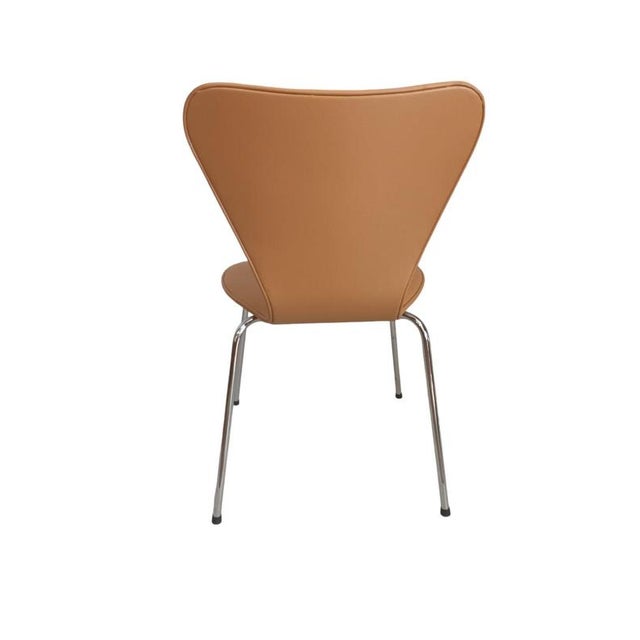 Mid-Century Stackable Dining Reception Chairs in the style of Fritz Hansen, Set of 7 For Sale - Image 11 of 13