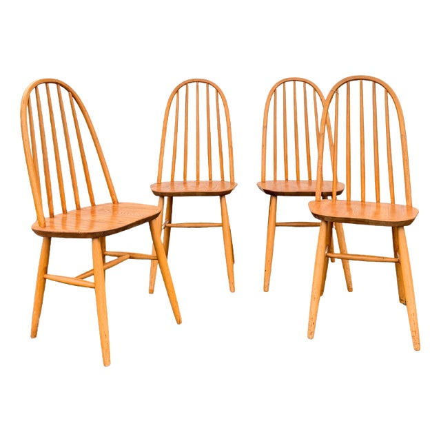 Hoop Back Dining Chairs, 1960s, Set of 4 For Sale