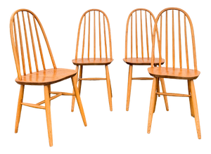 Hoop Back Dining Chairs, 1960s, Set of 4