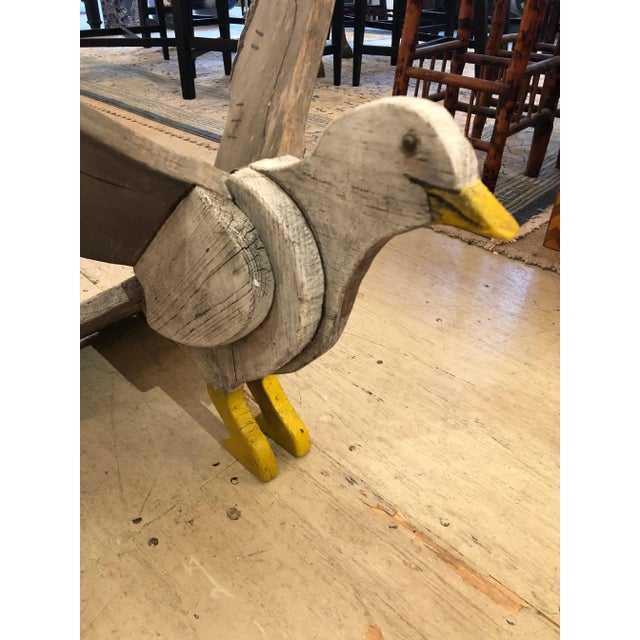 1950s Vintage Nantucket Hand Carved & Painted Folk Art Seagull Sculpture For Sale - Image 10 of 11