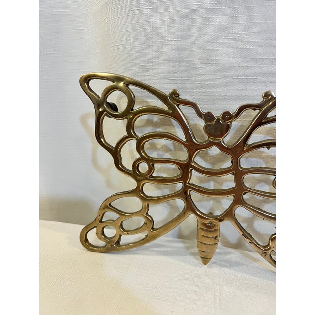 Mid 20th Century Vintage Butterfly Trivet in the Style of Virginia Metalcrafters For Sale - Image 5 of 6