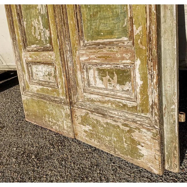 Early 18th Century Two-Leaf Door with Original Lacquer, 1700s For Sale - Image 5 of 9
