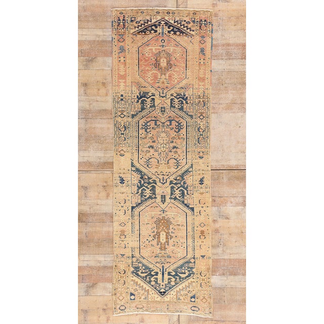 Vintage Persian Heriz Rug Runner, 03'03 X 10'00 For Sale - Image 10 of 10