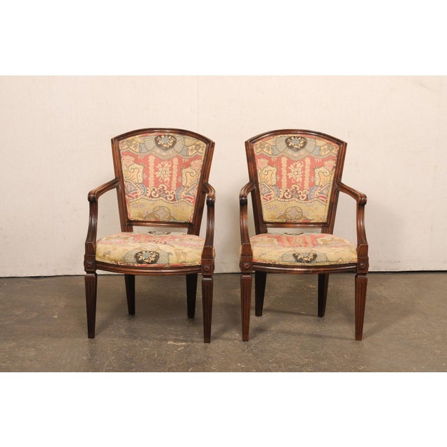 Wood Mid-Century Italian Neoclassical Armchairs For Sale - Image 7 of 11
