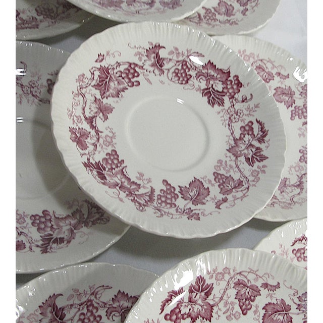 Old Wedgwood "Old Vine" pattern 5" plates , saucers from England. These lovely old dishes are in great shape, no cracks or...