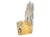 Victorian English crown-form wall pocket dating to circa 1880, hand-crafted in brass with pierced detailing and a rich...