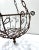 Vintage Wrought Iron Hanging Planter Basket With Scrollwork & Original Chain For Sale - Image 4 of 12