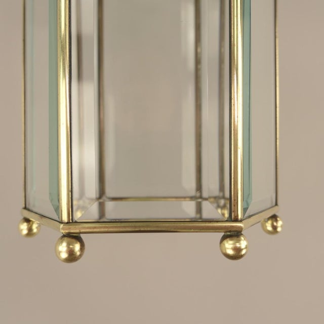 Art Deco Viennese Pendant Chandelier with Hand-Cut Glass, 1920s For Sale - Image 3 of 10