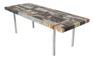 Mid-Century Modern Mosaic Coffee Table, 1970s