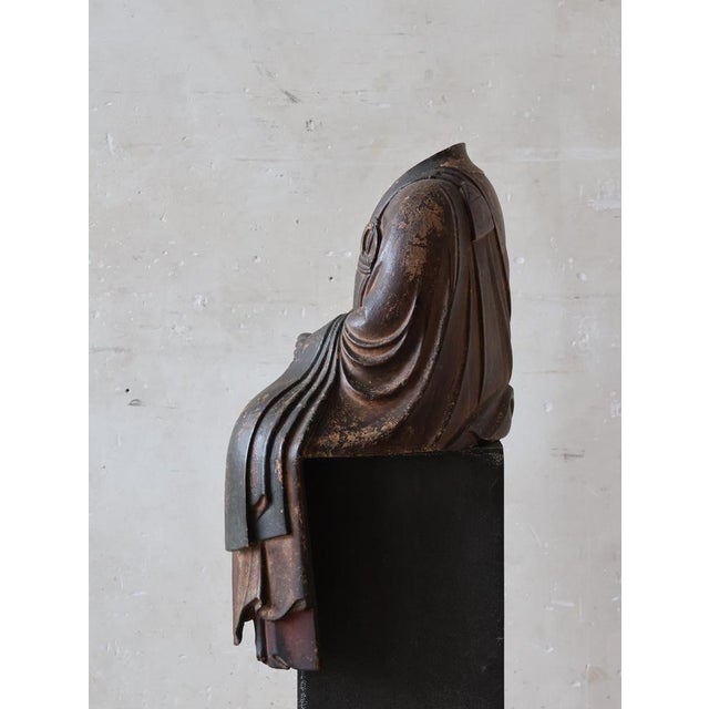 Japanese Kamakura or Muromachi Artist, Buddhist Monk's Robe, 1100s-1500s, Cedar For Sale - Image 4 of 18