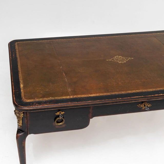 Black-Patinated Baroque Style Desk, 1900s For Sale - Image 4 of 6