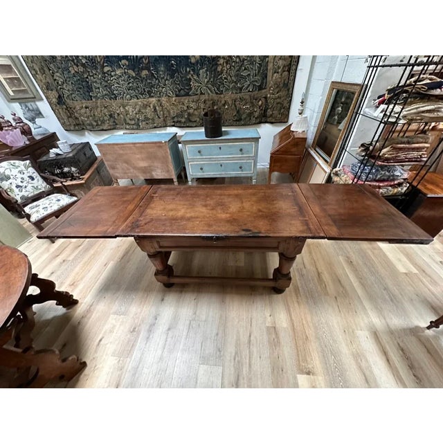 Wood Late 16th-Early 17th Century French Walnut Extending Table For Sale - Image 7 of 8